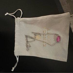Kendra Scott Silver Pink Elisa Pendant